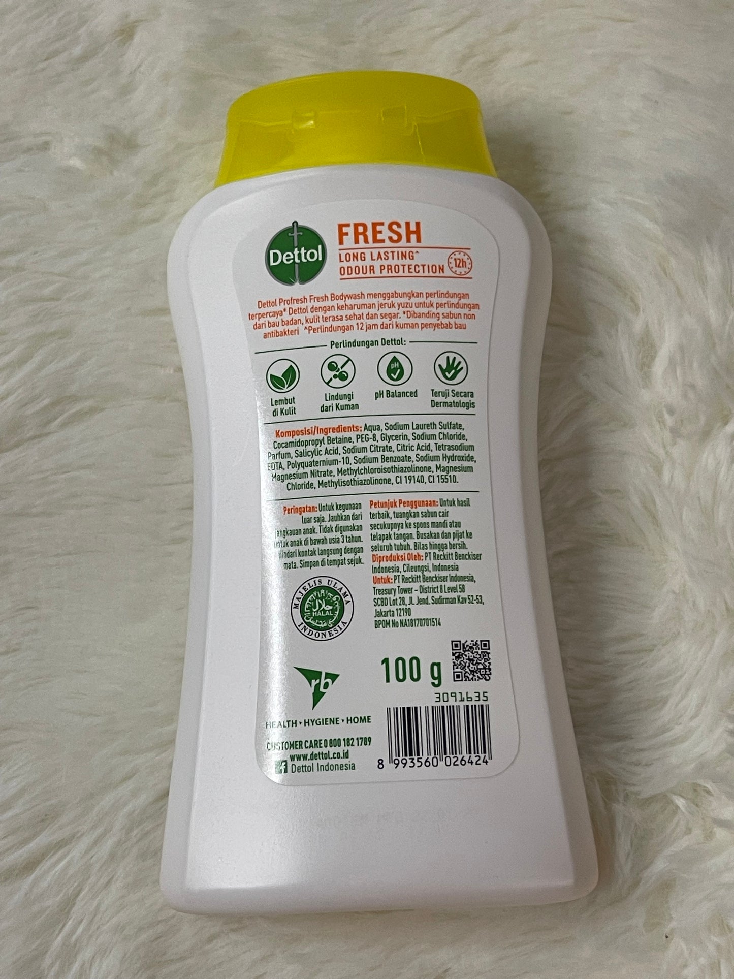 Dettol Fresh Antibacterial Body Wash – Yuzu Citrus 100g