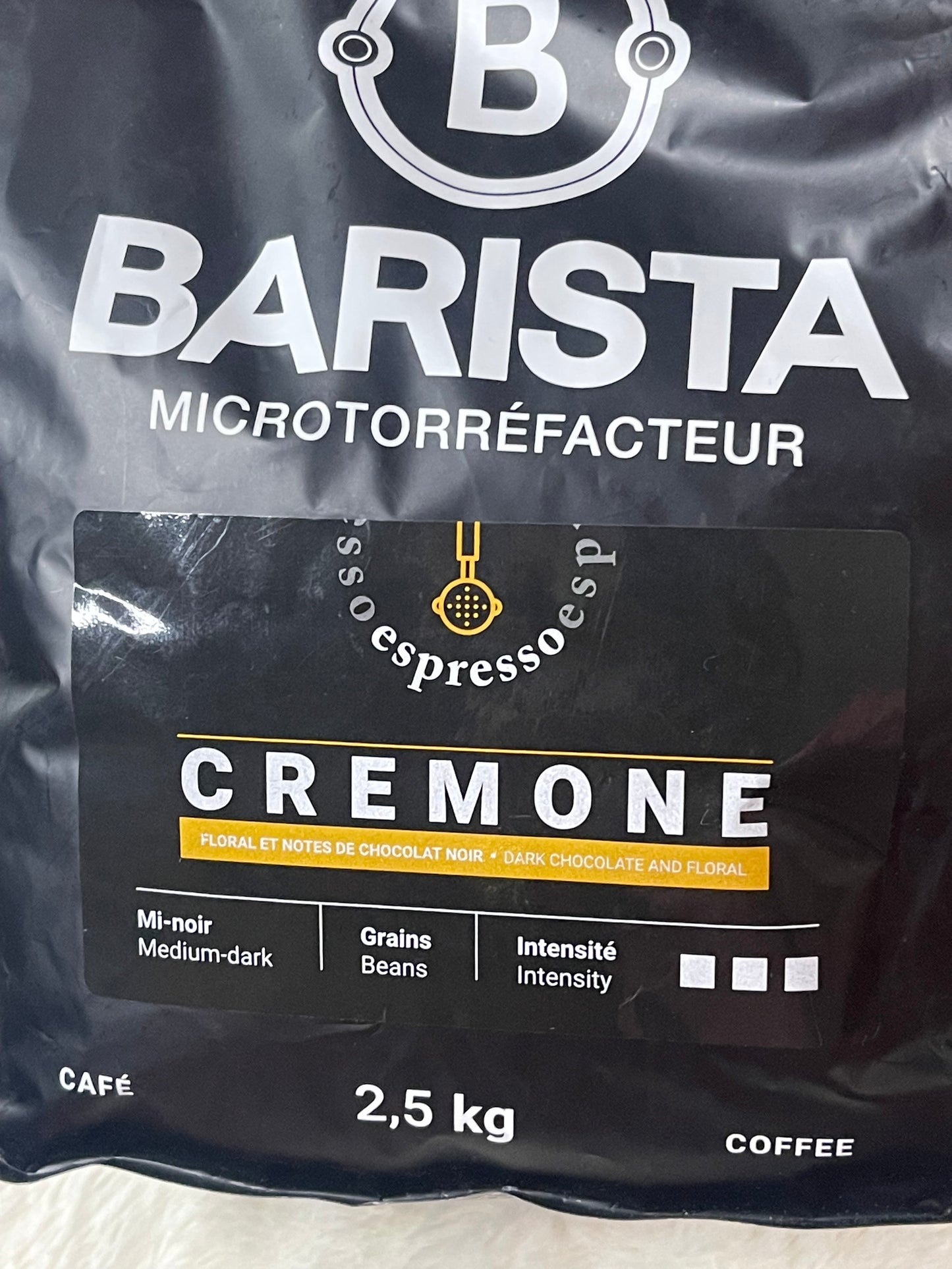 Barista Cremone Espresso Coffee Beans – 2.5 kg (Medium-Dark Roast)