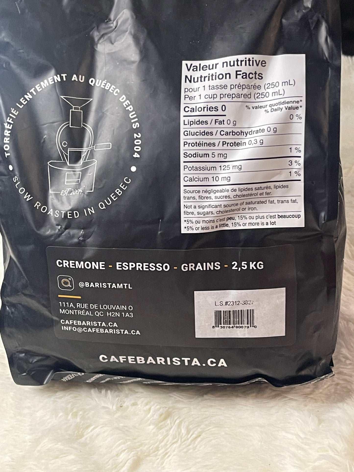 Barista Cremone Espresso Coffee Beans – 2.5 kg (Medium-Dark Roast)