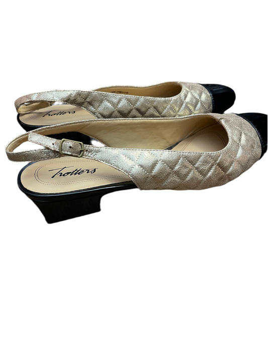 Trotters Quilted Slingback Block Heel – Size 12N | Elegant Two-Tone Dress Shoes